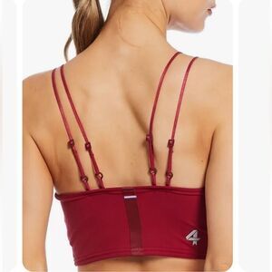Fourlaps Poise Longline Bra in Red Velvet Color Size Medium NWT MSRP 54.00‎